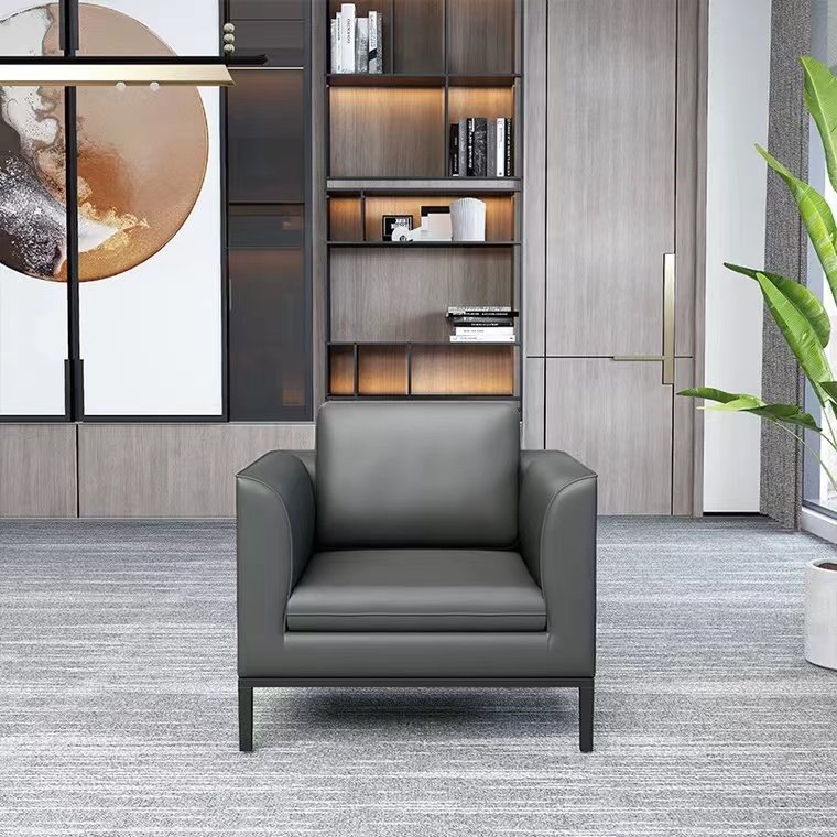 Guangdong modern office waiting reception sectional sofas office leather sofa set furniture