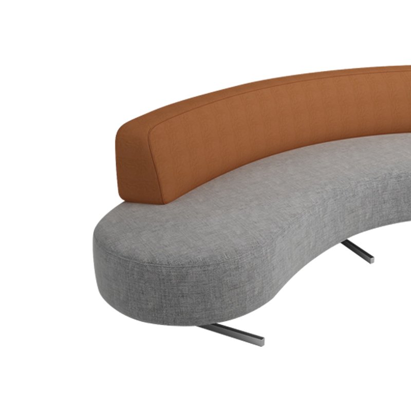 High quality waiting room couch semicircle shape Office sofa with low backrest Office furniture