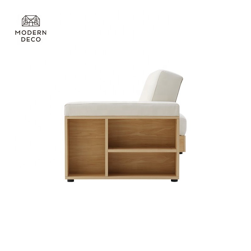 SS-001 Modern Deco L shape 3 seater convertible couch futon sofabed corner sofa bed with storage