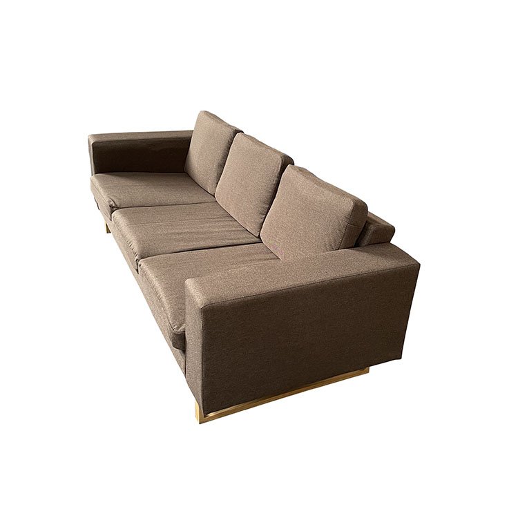 Modern Sample Sofa Bed European Style Livingroom Furniture Sofa Style Square Arm 3-seater Fabric Nordic Sofa Divano 1pc/3ctns