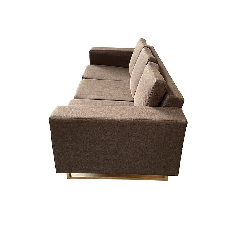 Modern Sample Sofa Bed European Style Livingroom Furniture Sofa Style Square Arm 3-seater Fabric Nordic Sofa Divano 1pc/3ctns