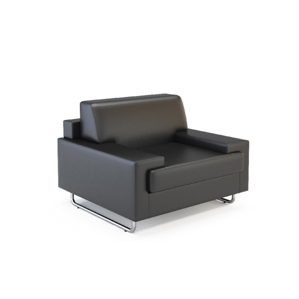 Leather Sopodium Black Commercial Grade Turbanure Office Sofa Sets Living Room Sofa Set Office Furniture Modern Sectional Sofa