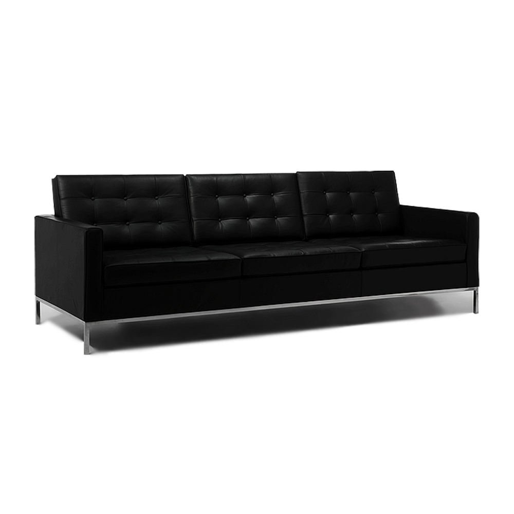 Customized Living Room Furniture Meeting Reception Space 3 Seat Leather Office Sofa