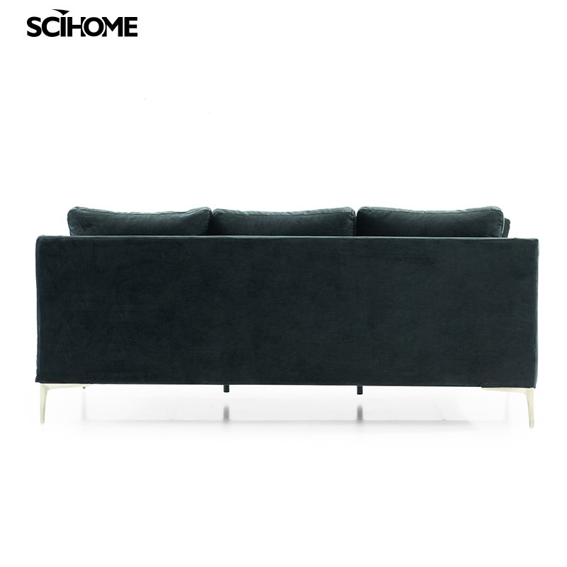 SCIHOME Genuine Leather Down-Filled Oversized Loveseat Sofa