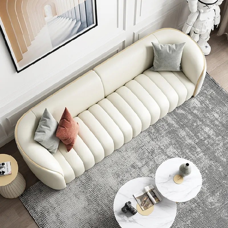 Modern 2 Seater Home Theater Furniture Salas Sofa Set teddy Boucle Couches Recliner Corner Curved Sofa For Living Room