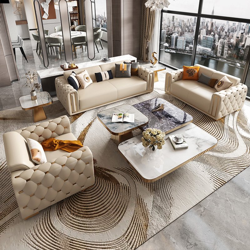 Foshan Made Luxury Modern Furniture Sofa Living Room Sofa Set Design Sectional Sofa