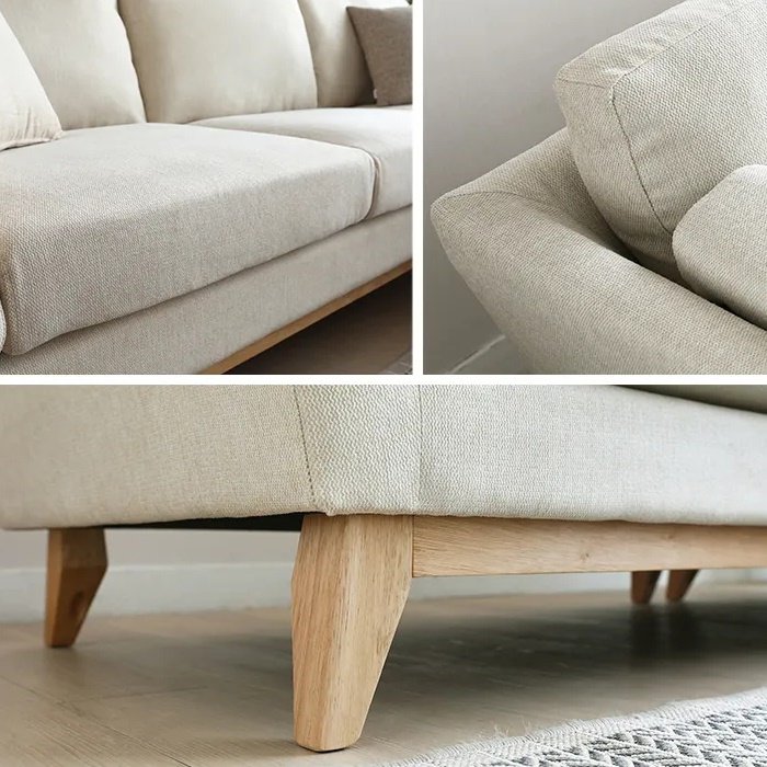 Manufacturer Direct Sale Modern Minimalist Style Sofa Tech Fabric L-shaped Sofa Living Room Fabric Sofa