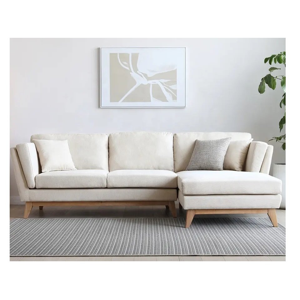 Manufacturer Direct Sale Modern Minimalist Style Sofa Tech Fabric L-shaped Sofa Living Room Fabric Sofa