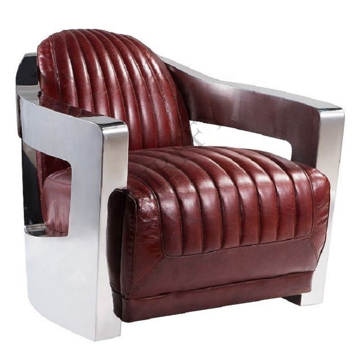 AIRFFY OEM/ODM Loft Industrial Vintage Leather Sofa Living Room Hotel Club Aviator Furniture Set Sofa Industrial Furniture Sofa