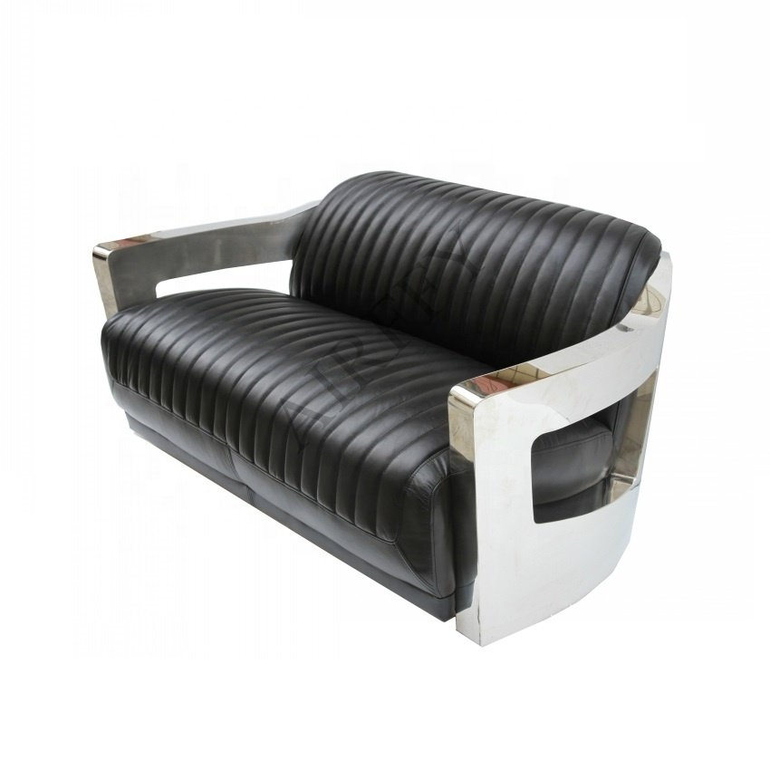 AIRFFY OEM/ODM Loft Industrial Vintage Leather Sofa Living Room Hotel Club Aviator Furniture Set Sofa Industrial Furniture Sofa