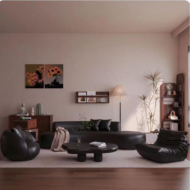 2m luxury curved high-value sofa living room retro versatile sales office negotiation beauty salon reception sofa