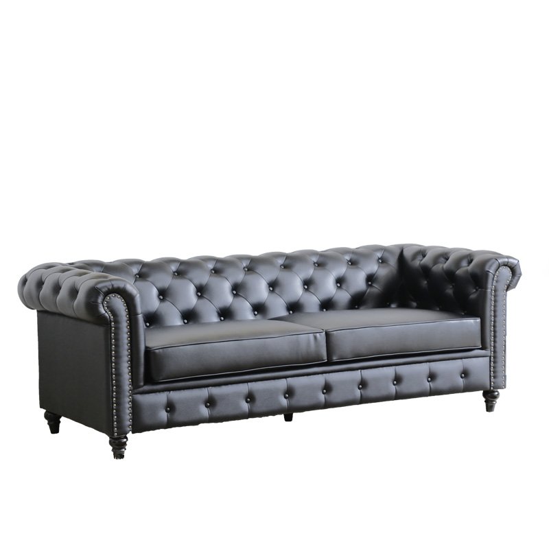 OEM High Quality European Style Leather Sofa Genuine Leather Tufted Luxury Leather Sofa