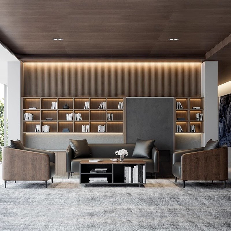 Nordic Office Sofa Coffee Table Combination Set To Meet Guests To Negotiate Reception Room Business Simple Modern Office Sofa