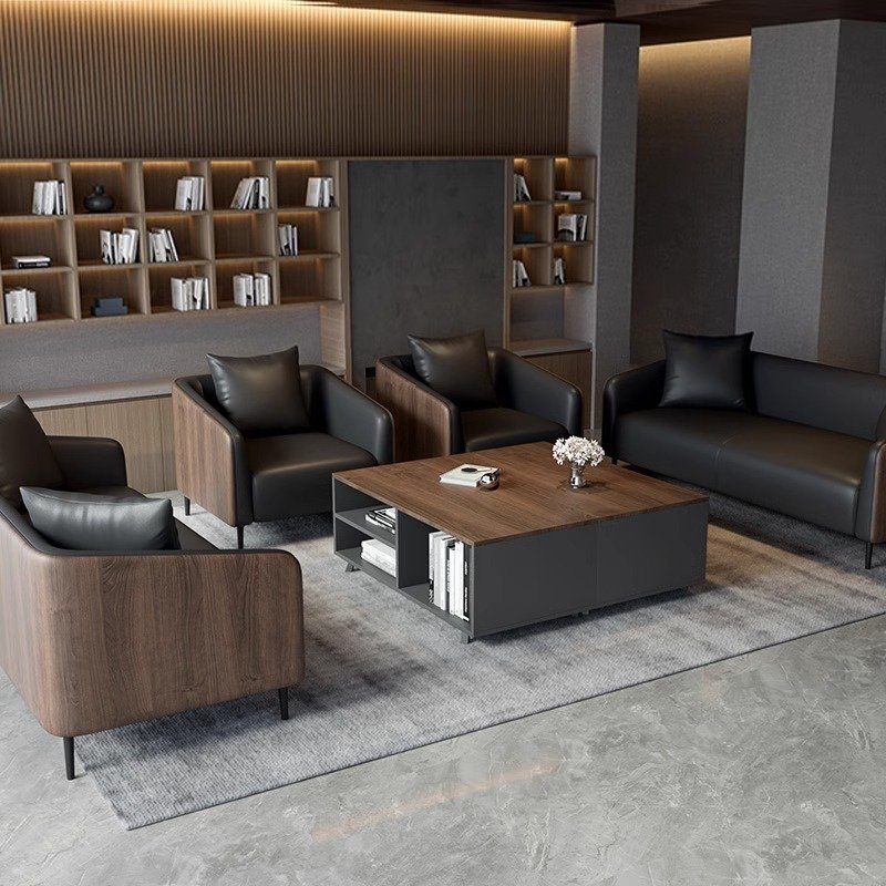 Nordic Office Sofa Coffee Table Combination Set To Meet Guests To Negotiate Reception Room Business Simple Modern Office Sofa