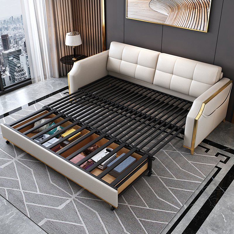 High Quality Modern Pull Out Convertible Folding Couch With Storage Luxury Multifunction Sofa Cum Bed