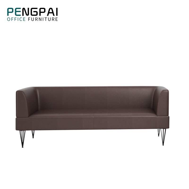 Custom luxury 3 seater sofa modern Office furniture genuine leather office sofa