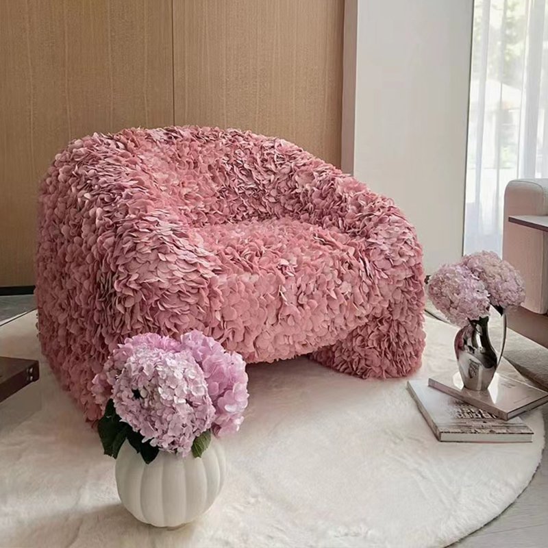 Designer Moooi Single Sofa Premium Floral Living Room Armchair Casual Petal Chair