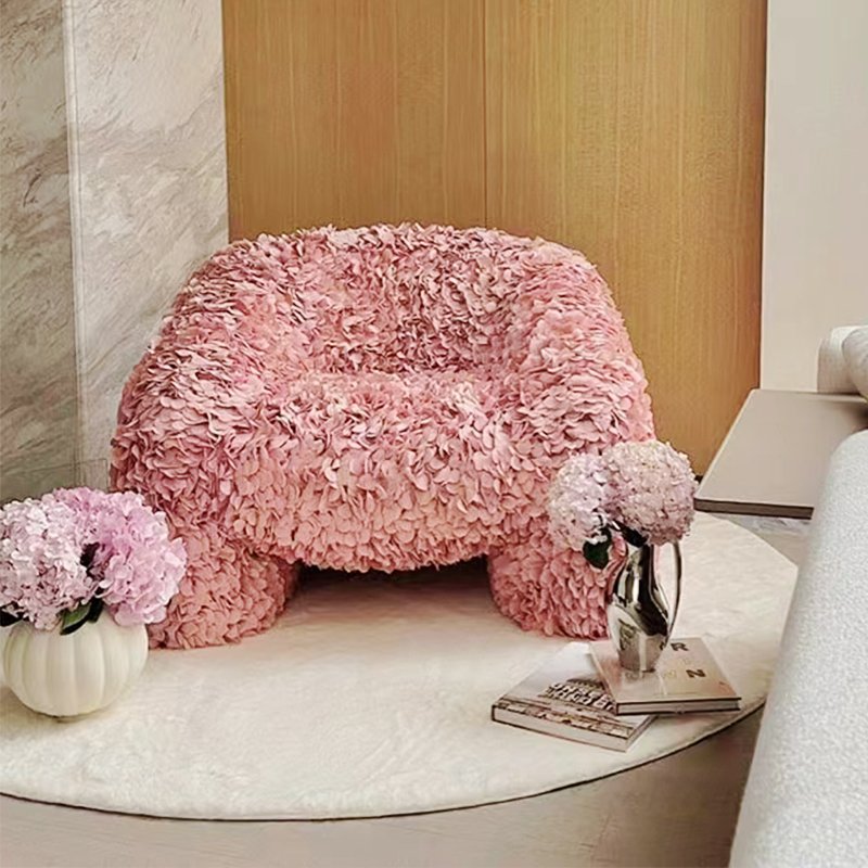 Designer Moooi Single Sofa Premium Floral Living Room Armchair Casual Petal Chair