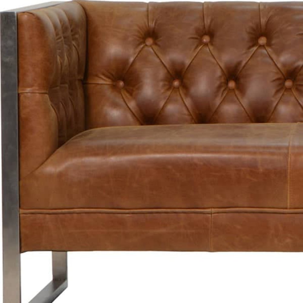 Chesterfield design living room sofas Genuine Leather sofa cover With Solid Wood living room furniture for home decor Use