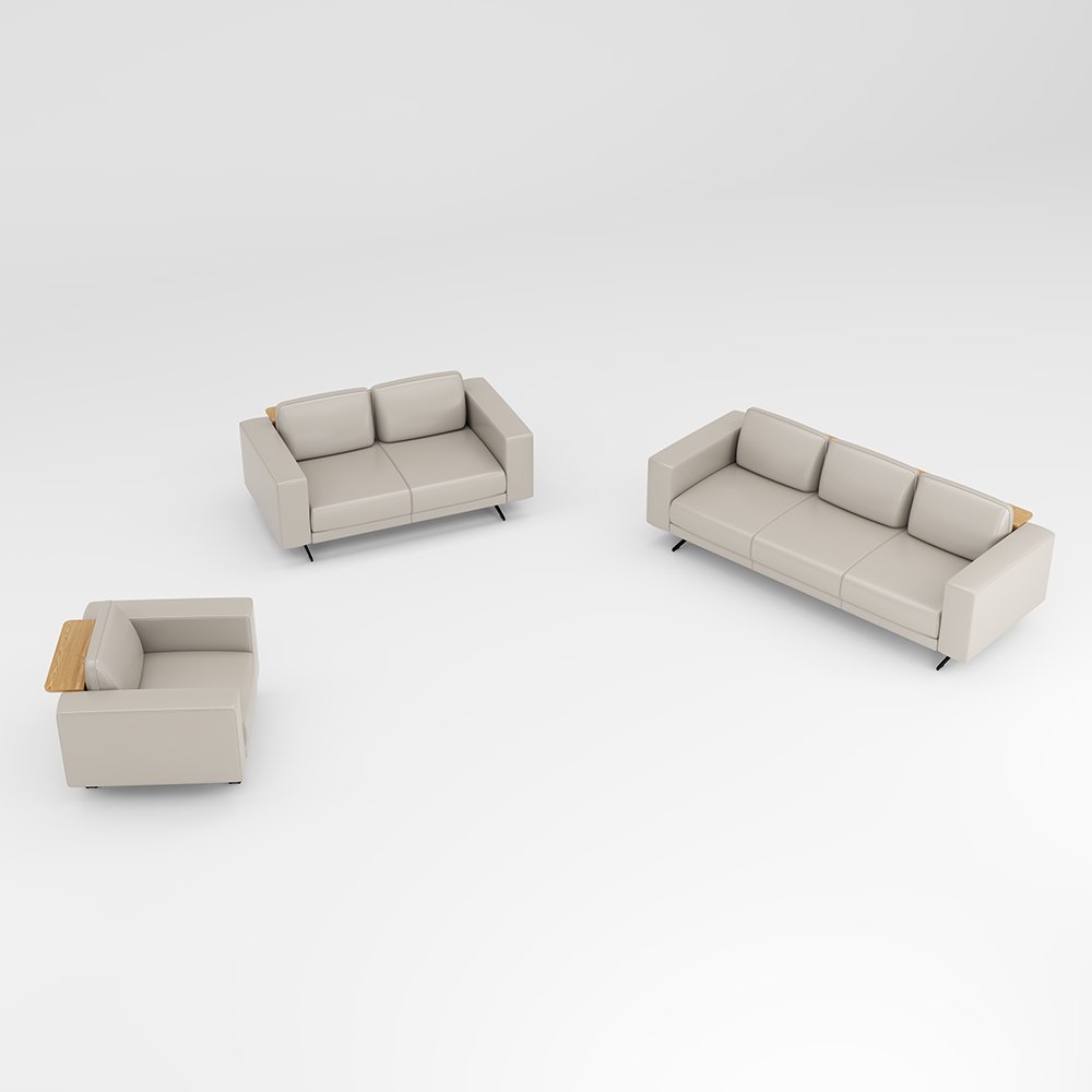 Simple And Modern Office Reception Sofa Creative Living Room Leather Sectional Sofa