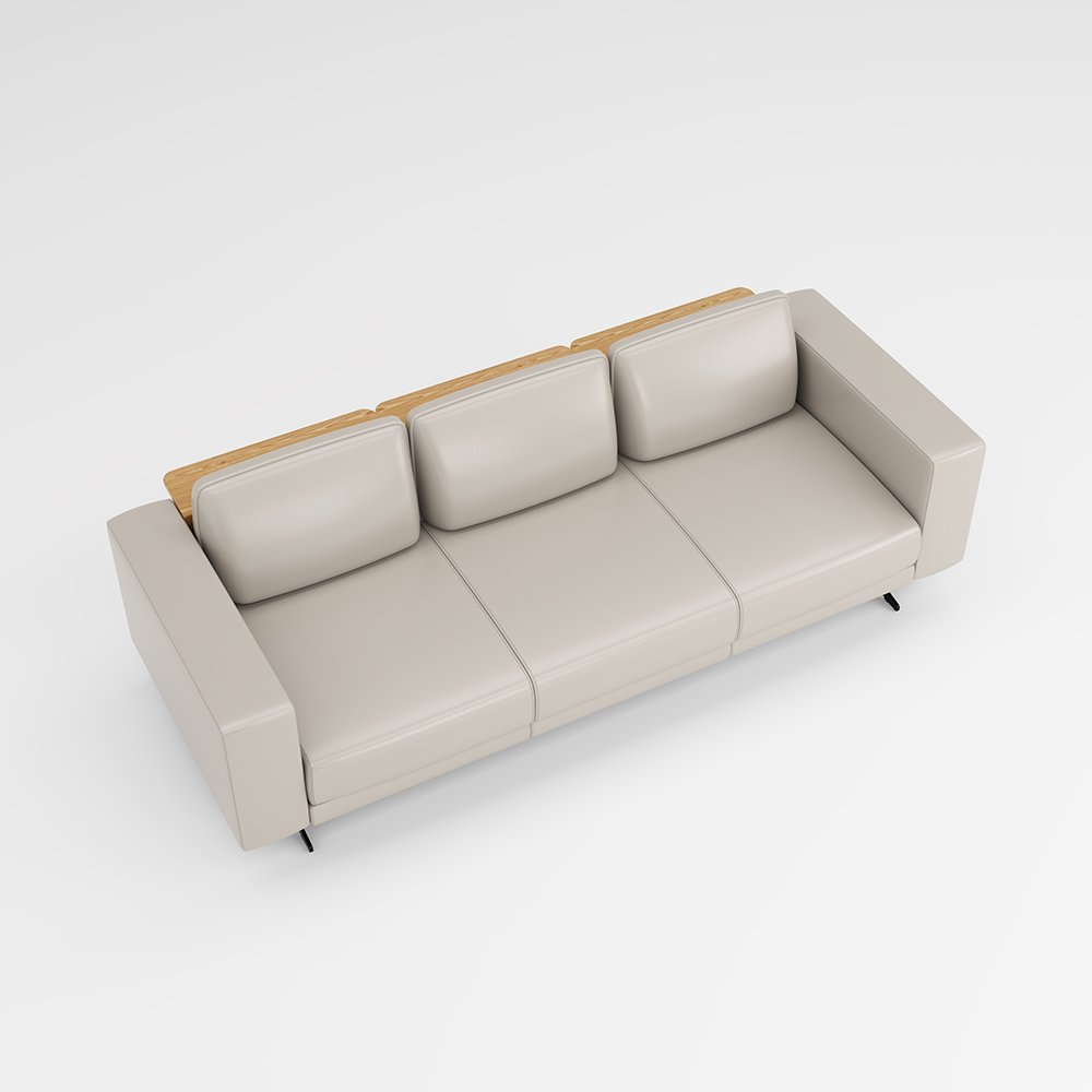 Simple And Modern Office Reception Sofa Creative Living Room Leather Sectional Sofa