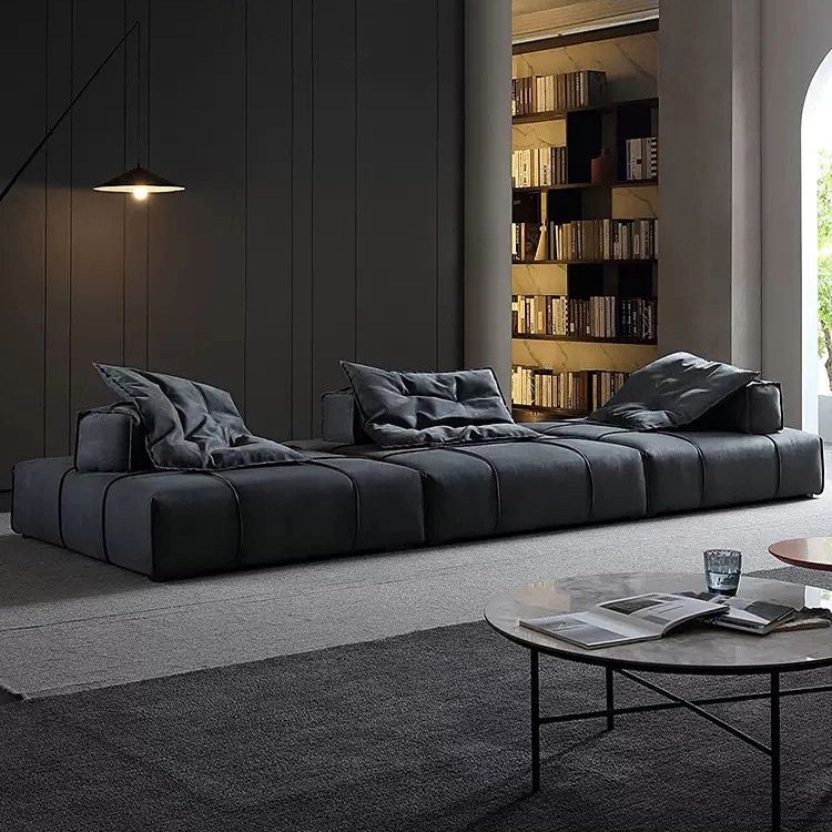 Contempo Comfortable furniture blue real corner leather modular velvet luxury living room modern sofa set