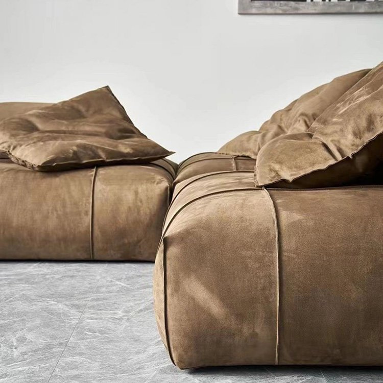 Contempo Comfortable furniture blue real corner leather modular velvet luxury living room modern sofa set