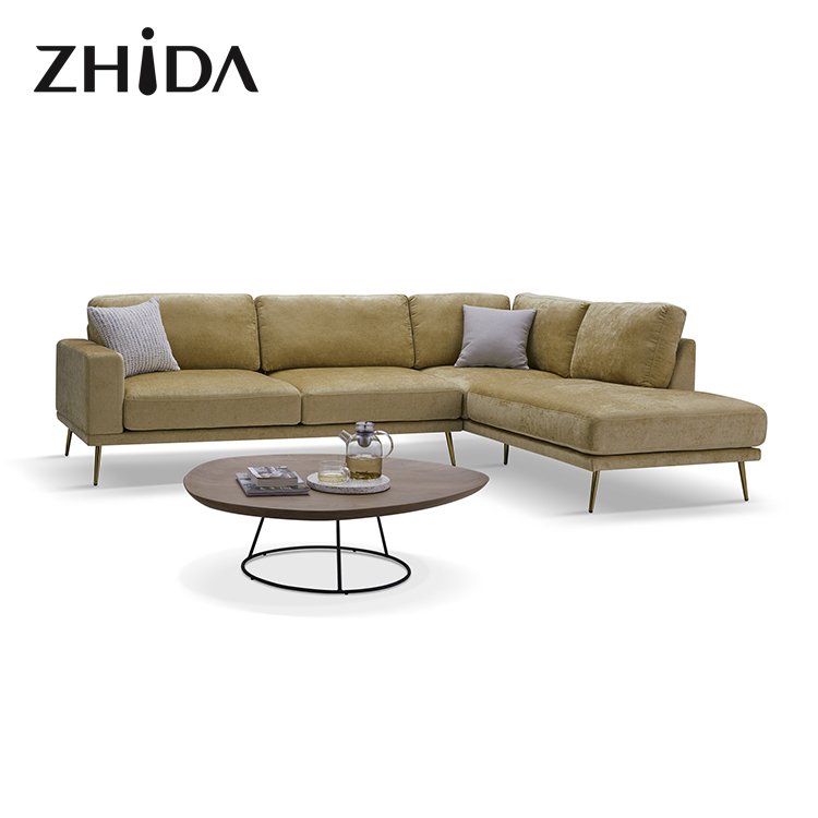 L Shape Sofa Sofa Combination Design Tech Cloth New Set Luxury Modern Living Room Sofa Furniture Leather