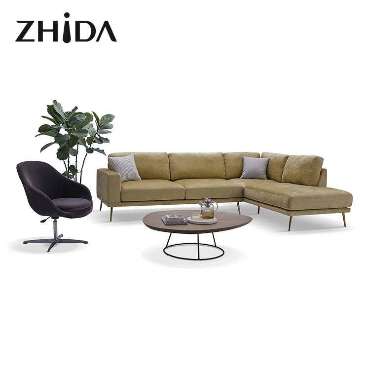 L Shape Sofa Sofa Combination Design Tech Cloth New Set Luxury Modern Living Room Sofa Furniture Leather