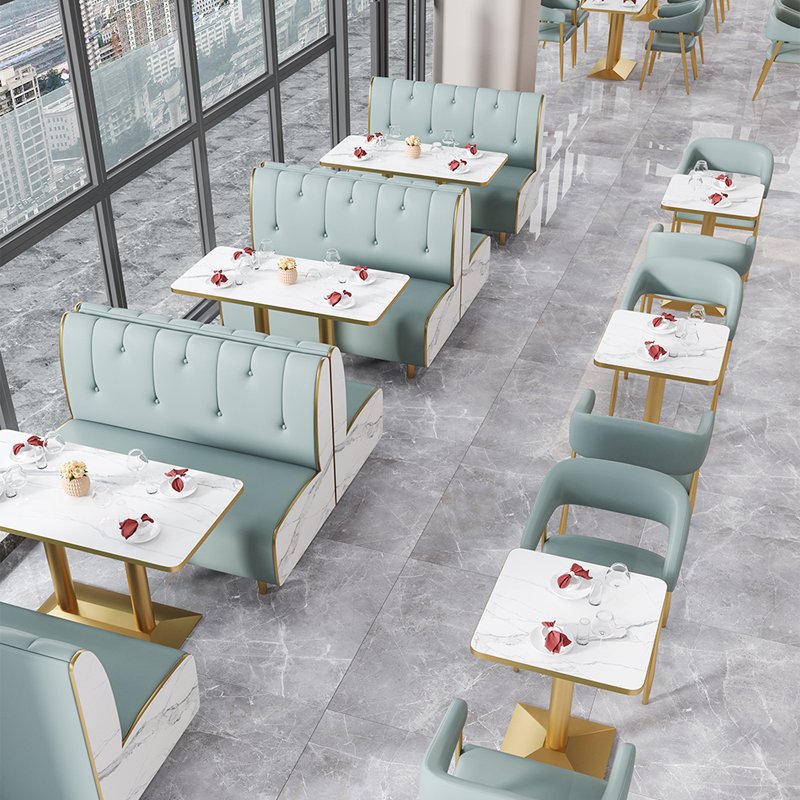 Restaurant leather booth seating chairs modern restaurant cafe furniture chair sofa set furniture restaurant furniture