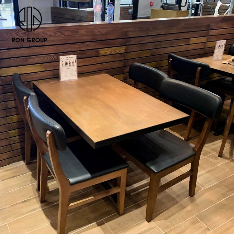 Wholesale custom booth sofa coffee shop fast food Commercial cafe wooden restaurant bench sofa furniture table booth seating set