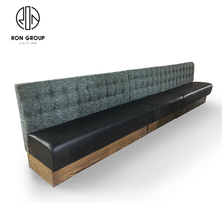 Wholesale custom booth sofa coffee shop fast food Commercial cafe wooden restaurant bench sofa furniture table booth seating set