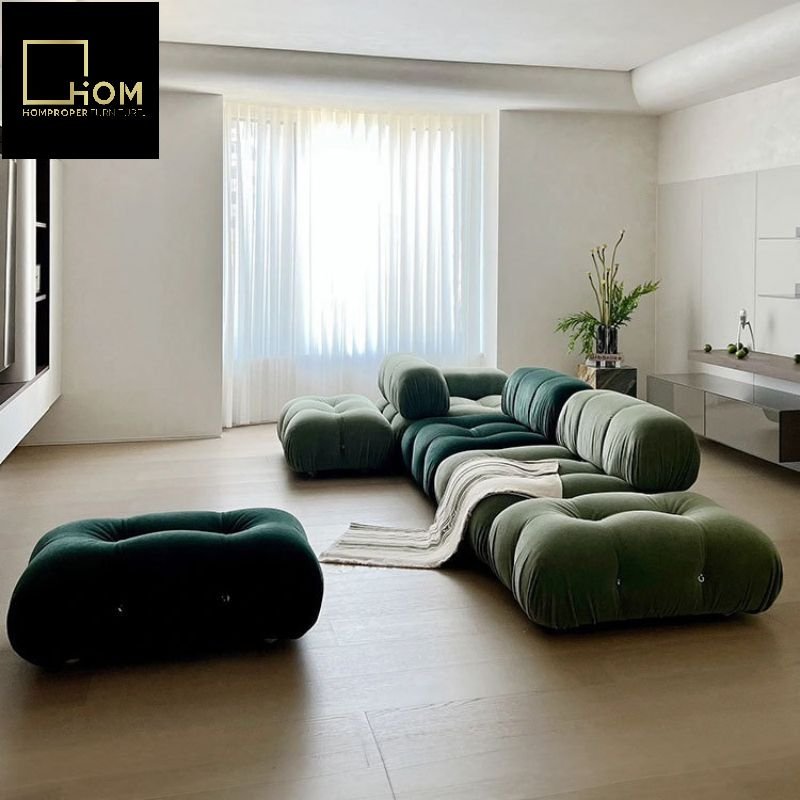 Mario Modular Combination Sofa Italian Minimalist Wabi-Sabi Style Large Small House Scandinavian Light Luxury Living Room