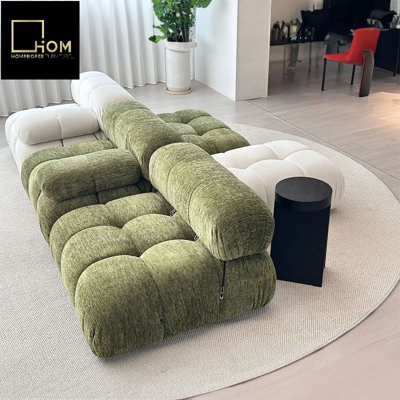 Mario Modular Combination Sofa Italian Minimalist Wabi-Sabi Style Large Small House Scandinavian Light Luxury Living Room