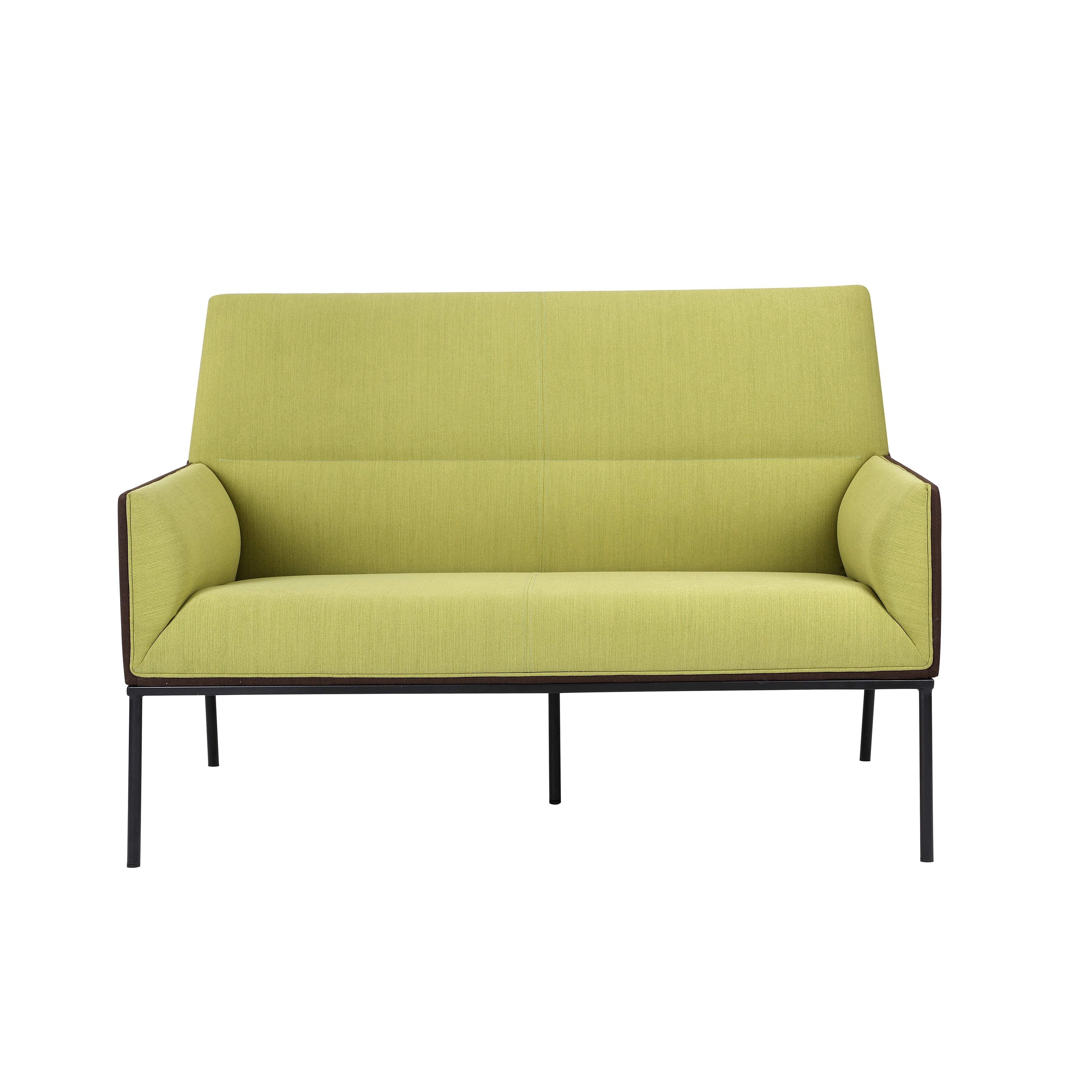 High Quality Comfortable Two-Seat Living Room Sofa Set for Bedrooms Apartments Halls Malls with Metal Legs Fabric Material