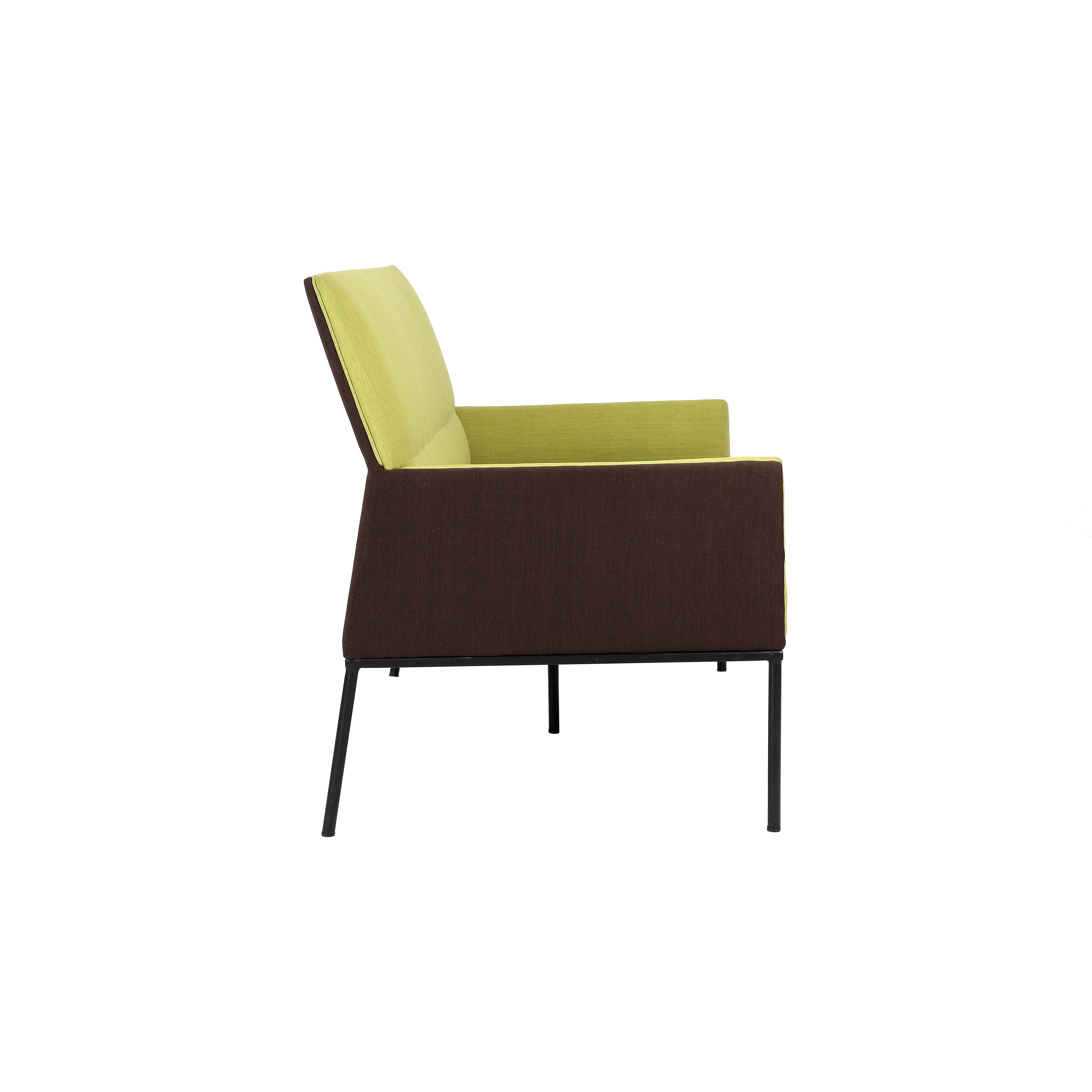 High Quality Comfortable Two-Seat Living Room Sofa Set for Bedrooms Apartments Halls Malls with Metal Legs Fabric Material