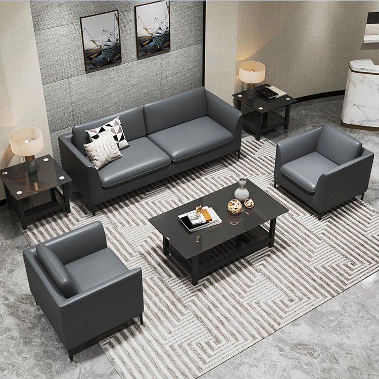 2022 NEW High Quality Leather Modern Design Living Room Home Office Furniture Office Sofa