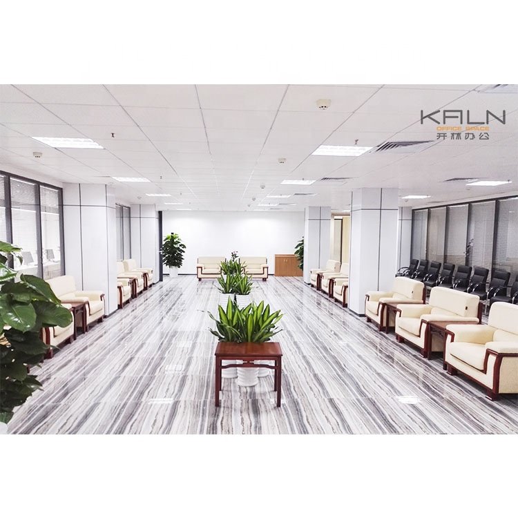 Rest area Modern Office Sofa Set Genuine Leather Material Office Furniture Reception Room
