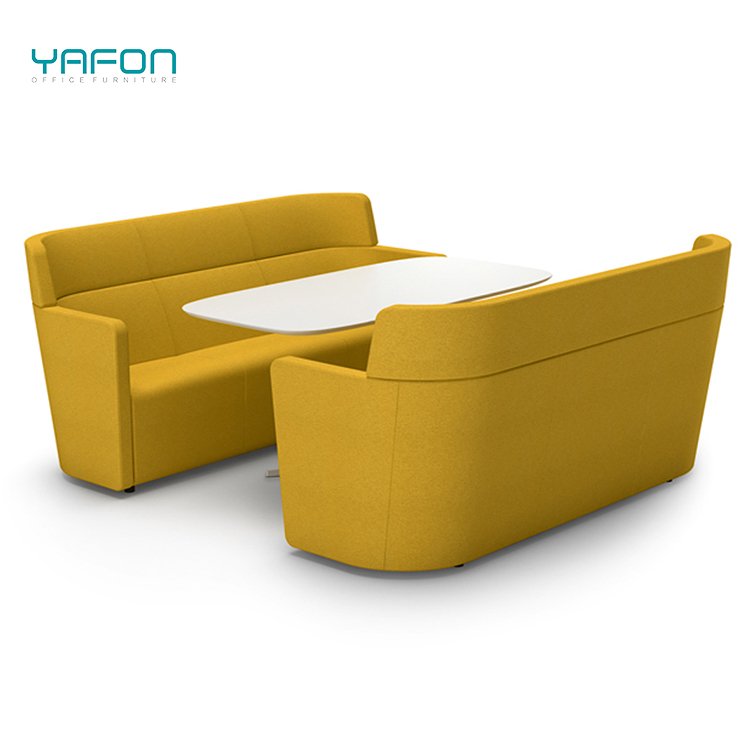 Modern High Back Fabric Office Sofa with Privacy Features