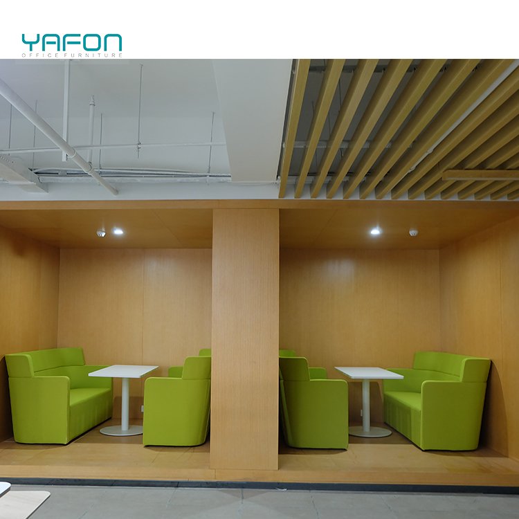 Modern High Back Fabric Office Sofa with Privacy Features