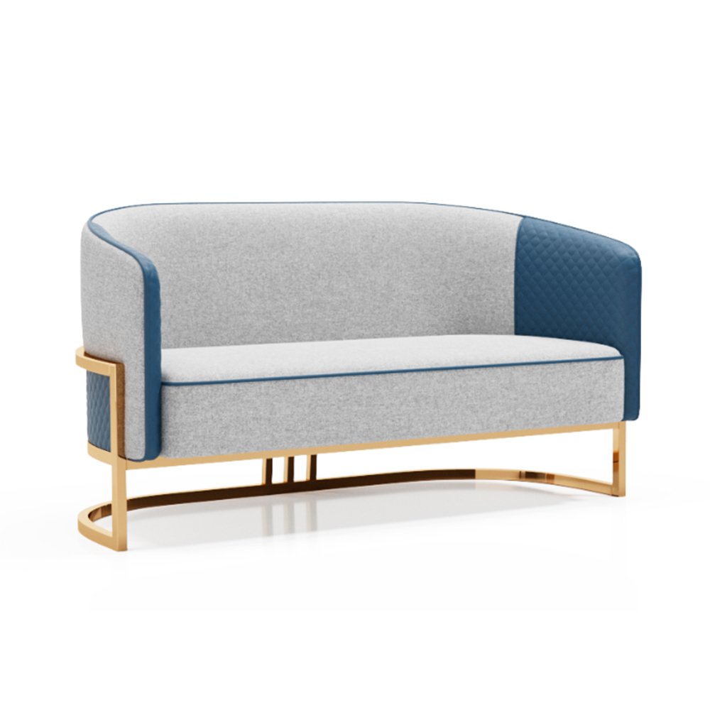 Modern fabric sofa set genuine leather sofa coffee table leisure combination suitable for office halls libraries conference