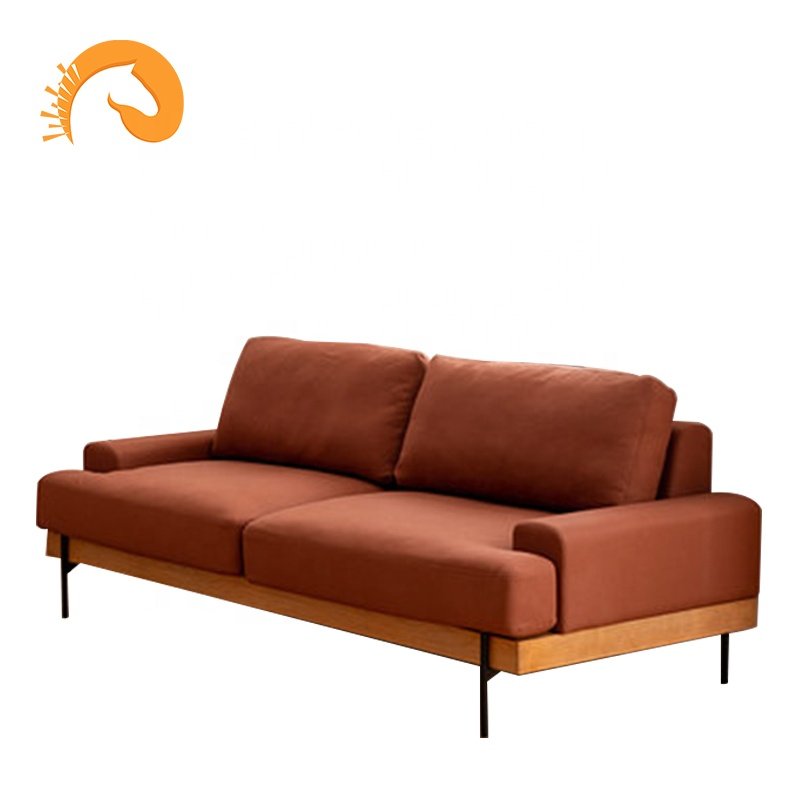 New Nordic Solid Wood Sofa Science and Technology Cloth Modern Contracted For Small Living Room Sofa