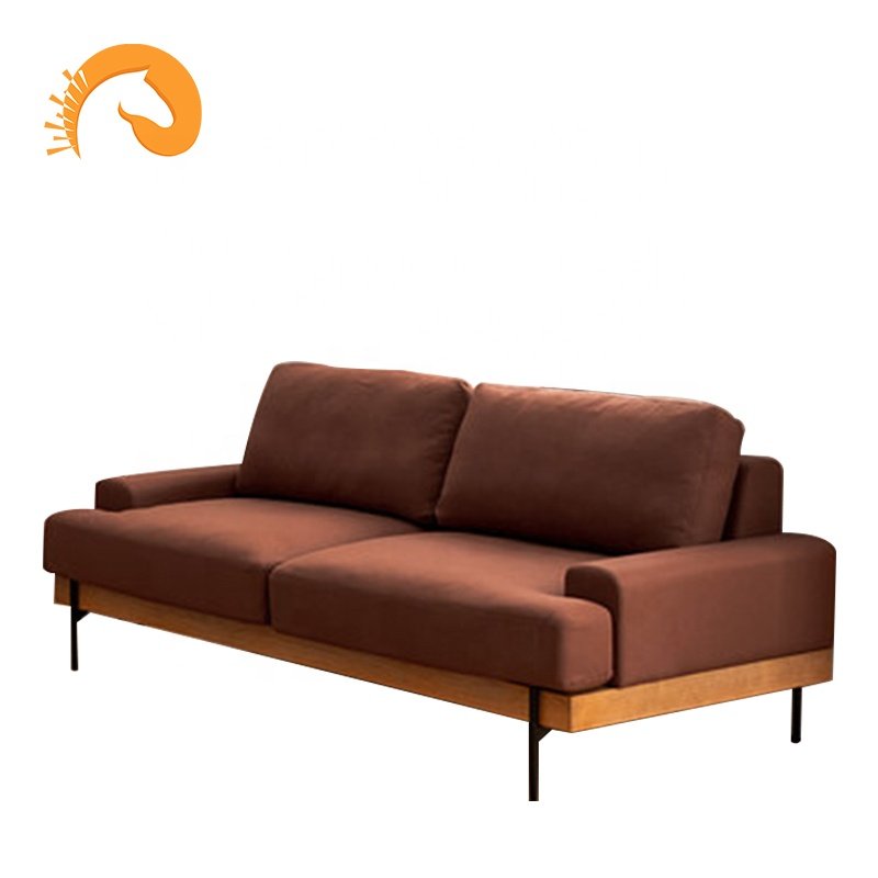 New Nordic Solid Wood Sofa Science and Technology Cloth Modern Contracted For Small Living Room Sofa