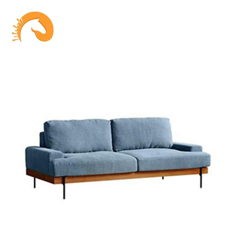 New Nordic Solid Wood Sofa Science and Technology Cloth Modern Contracted For Small Living Room Sofa