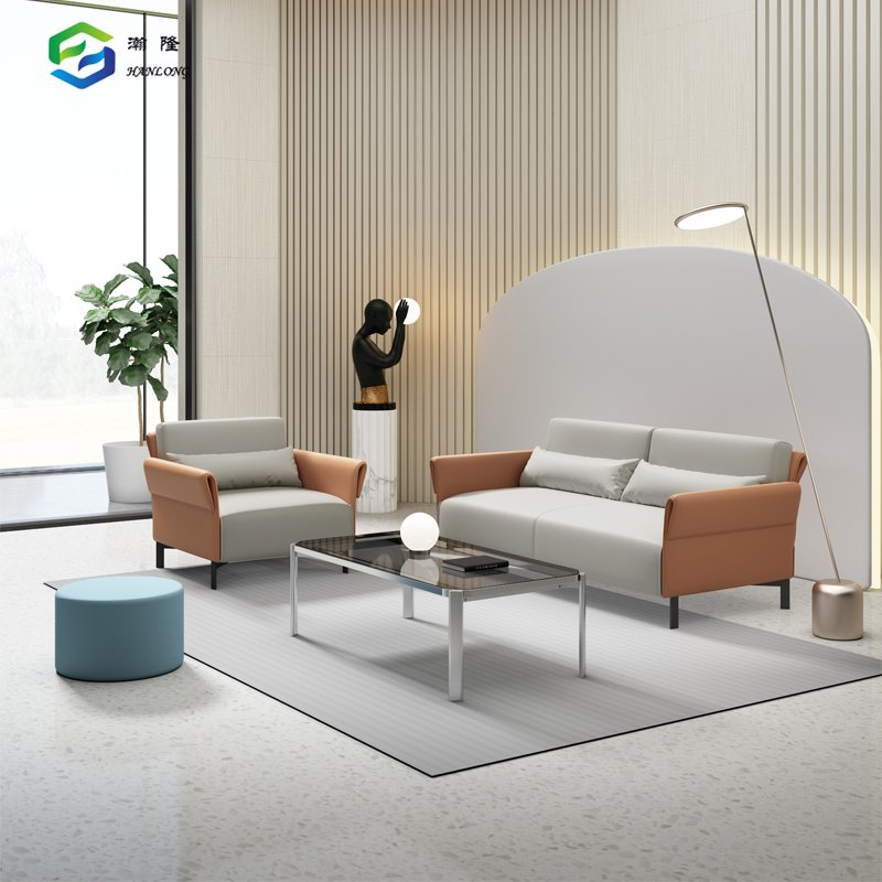 Colorful Modern Sofa High Quality Leather 3 Seater Office Sofa