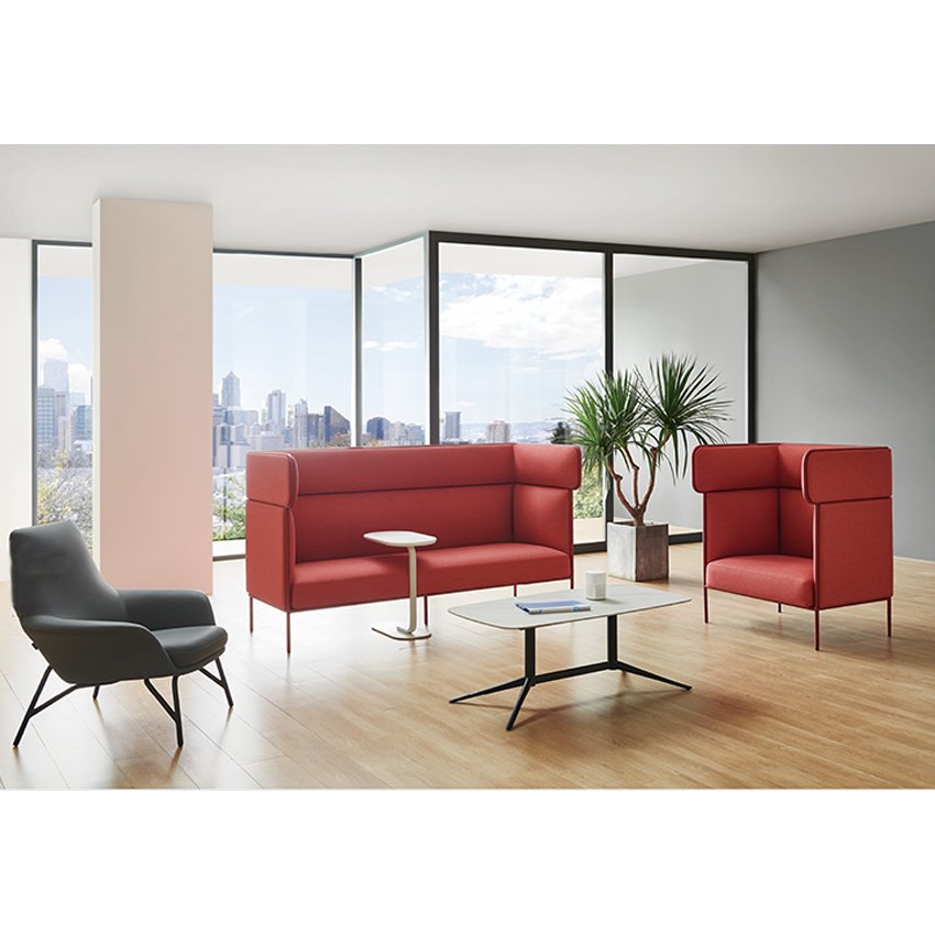 Library /Office Public Area Modular Sectional Combination Waiting Sofa With Screen Partition Reception Sofa
