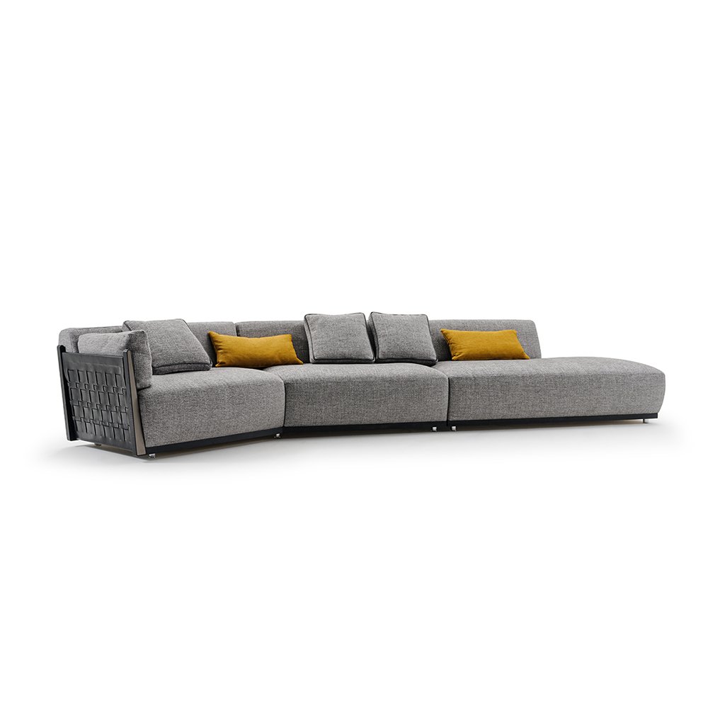 Foshan furniture high quality 4m couches light luxury modern italian villa sofa luxury office sofas