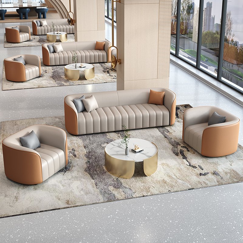 New arrival light luxury Hotel Commercial Furniture Lounge Sofa Office Reception Leisure Sofa Chair