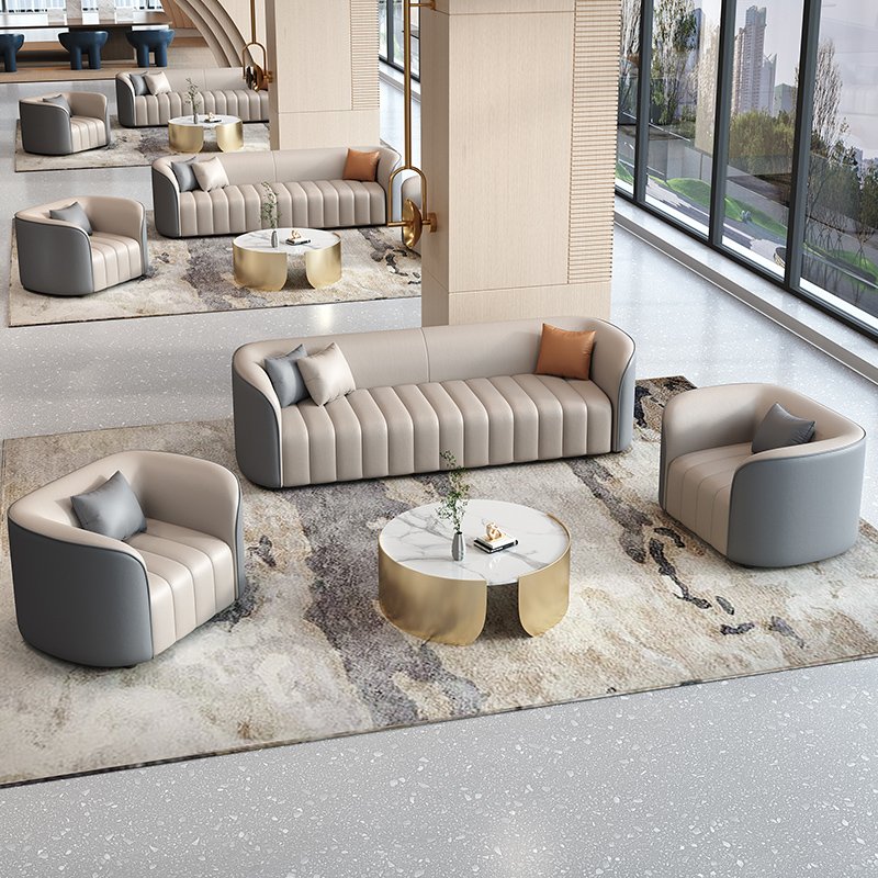New arrival light luxury Hotel Commercial Furniture Lounge Sofa Office Reception Leisure Sofa Chair