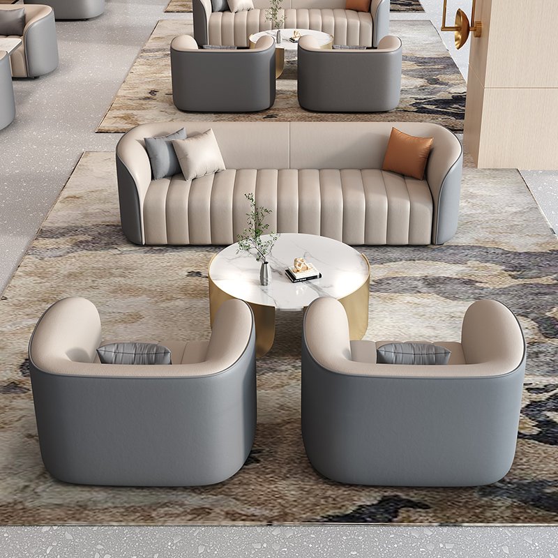 New arrival light luxury Hotel Commercial Furniture Lounge Sofa Office Reception Leisure Sofa Chair